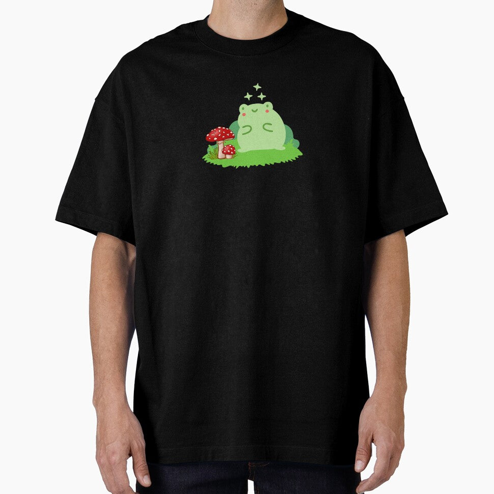 Adorable Cottagecore Frog and Mushroom by MiaDelelai