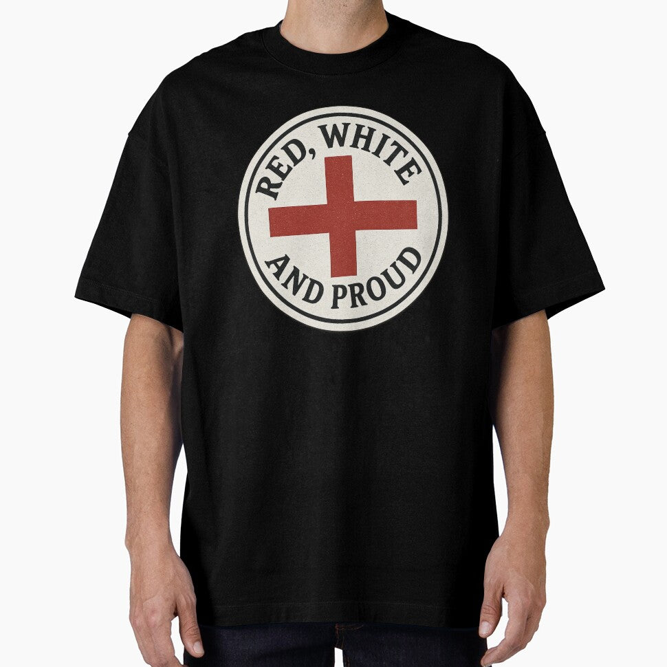 Red, White and Proud – St George’s Cross Circular Emblem by SwishyGarage
