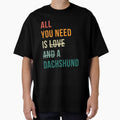 Retro all you need is love and a Dachshund dog breed design by 29Bumblebee