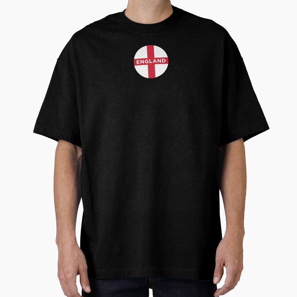 England Flag Roundel with Text (On Blue) by STUDIO-72