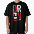 Dream Big Work Hard – Motivational Streetwear Design | Success Mindset Typography Tee by amareshdas008