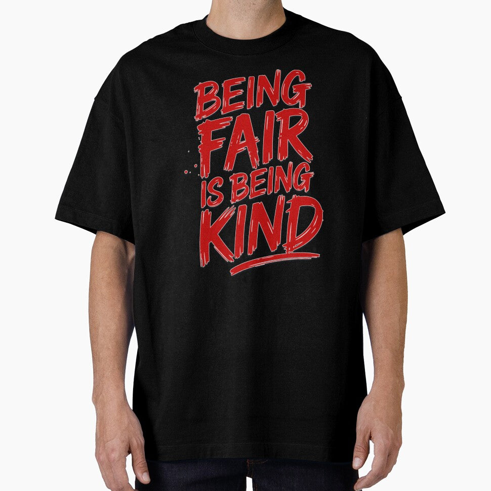 Being Fair Is Being Kind Bold Red Motivational Typography by NSB-Design