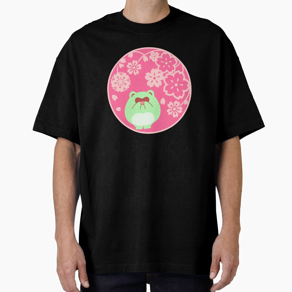 Frog Aesthetic Frog in Spring Cottagecore Cottage Core Cherry Blossom by CaitU