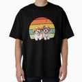 Easily distracted by puppies Retro sunset design - black text by 29Bumblebee