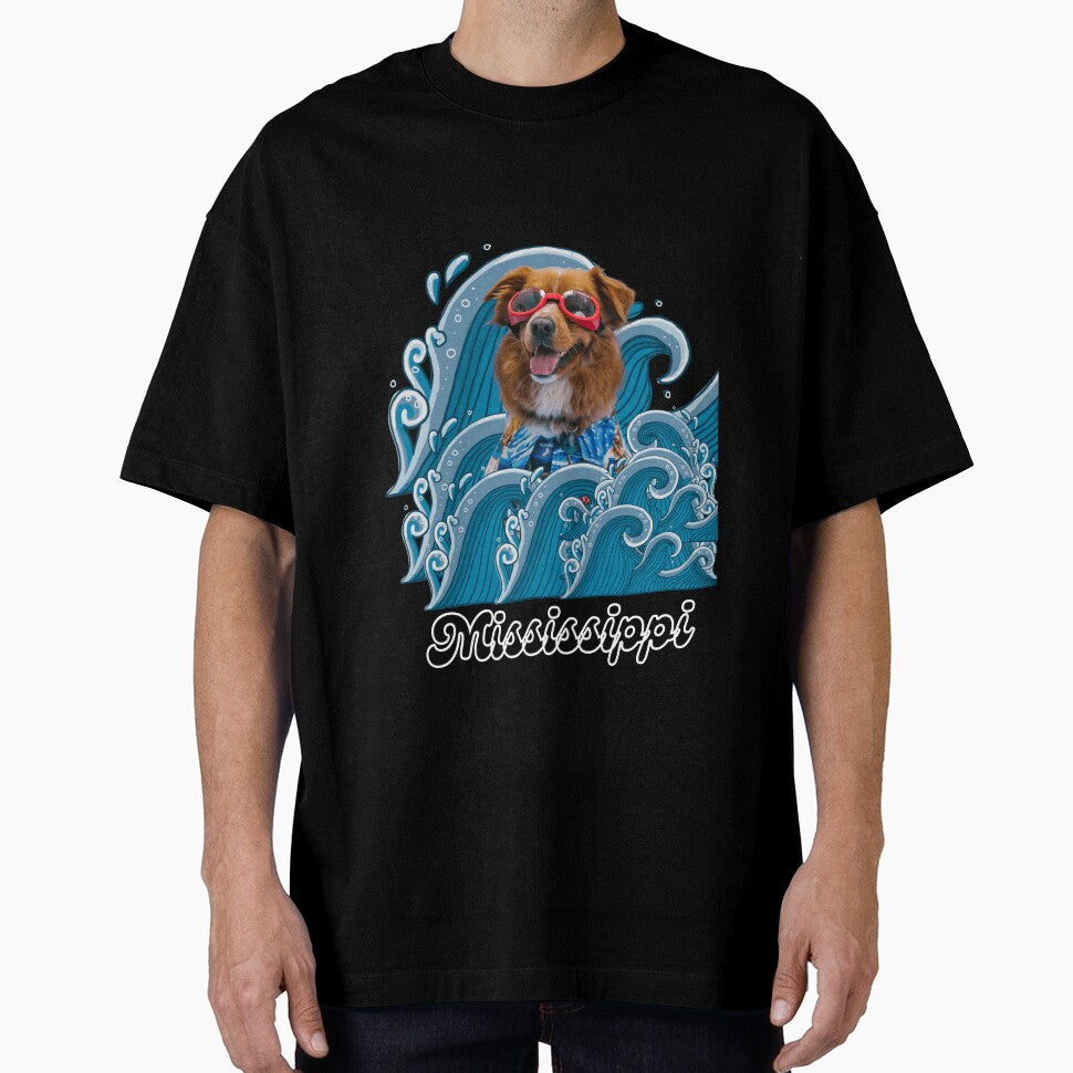 Mississippi River and puppy by Weather gifts