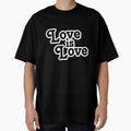Love is Love – Black and white retro lettering on pink by Vision Illustrated