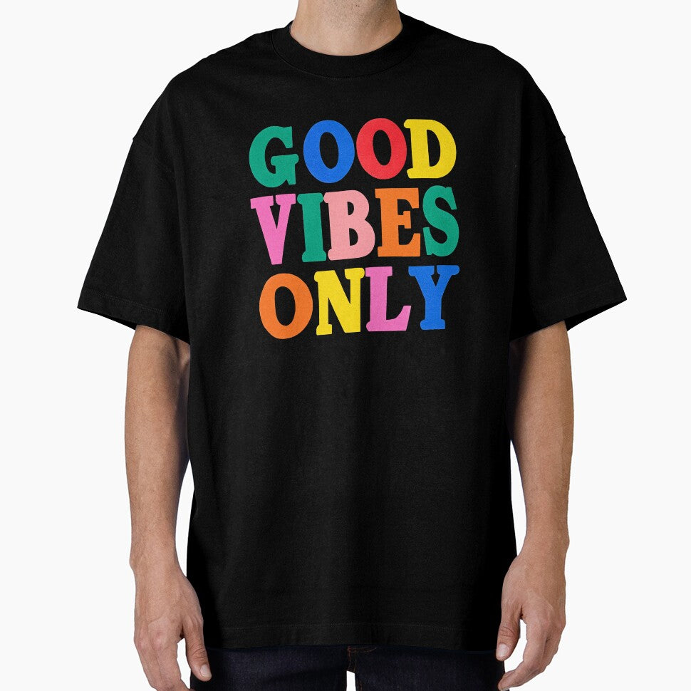 Colorful “Good Vibes Only” Quote – Positive Summer Typography Design by BobaBunny76