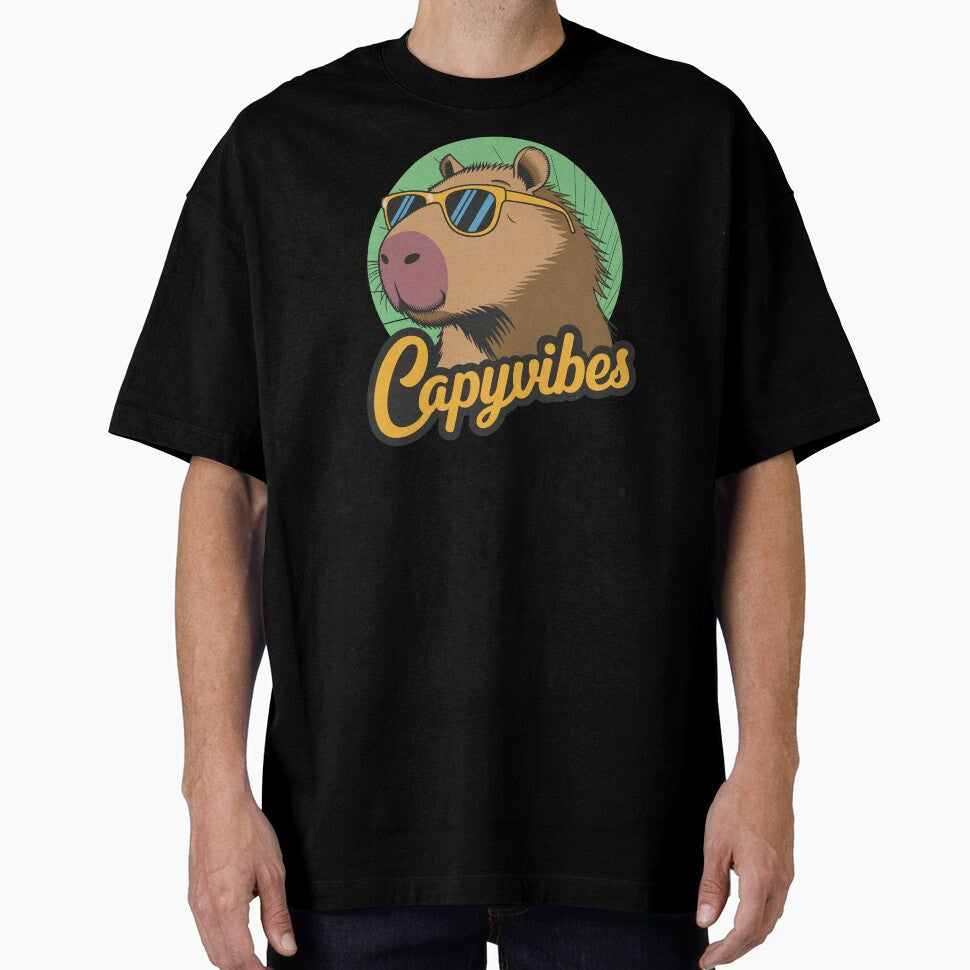 Capybara Cool Vibes–Funny Capybara with Sunglasses Retro Design by EzekRenne