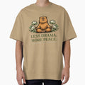 Less Drama More Peace Capybara Shirt – Mindfulness Retro Graphic Tee by  Artistry in Motion by MADsrecreation