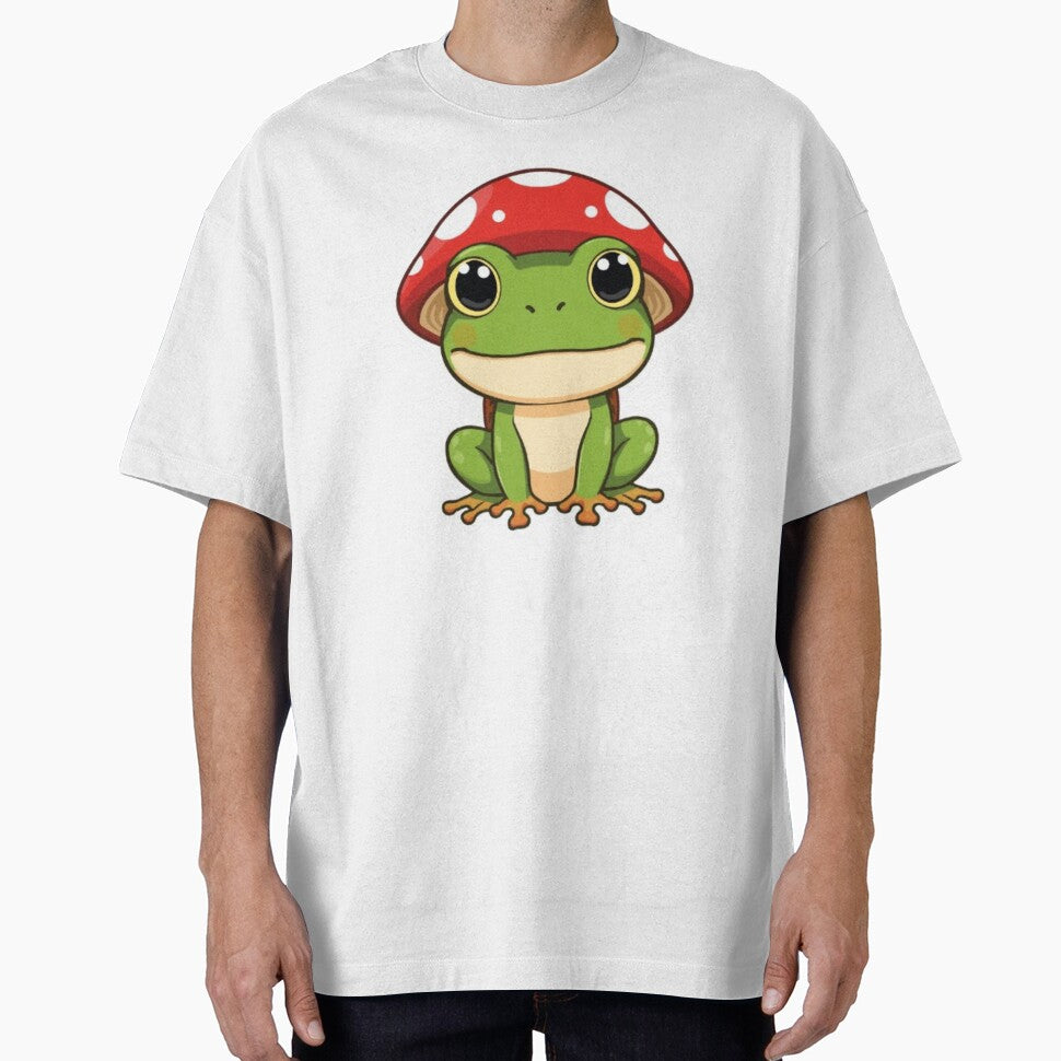Kawaii Mushroom Frog Sticker | Cute Chibi Frog Cottagecore Gift by Stylestickers55