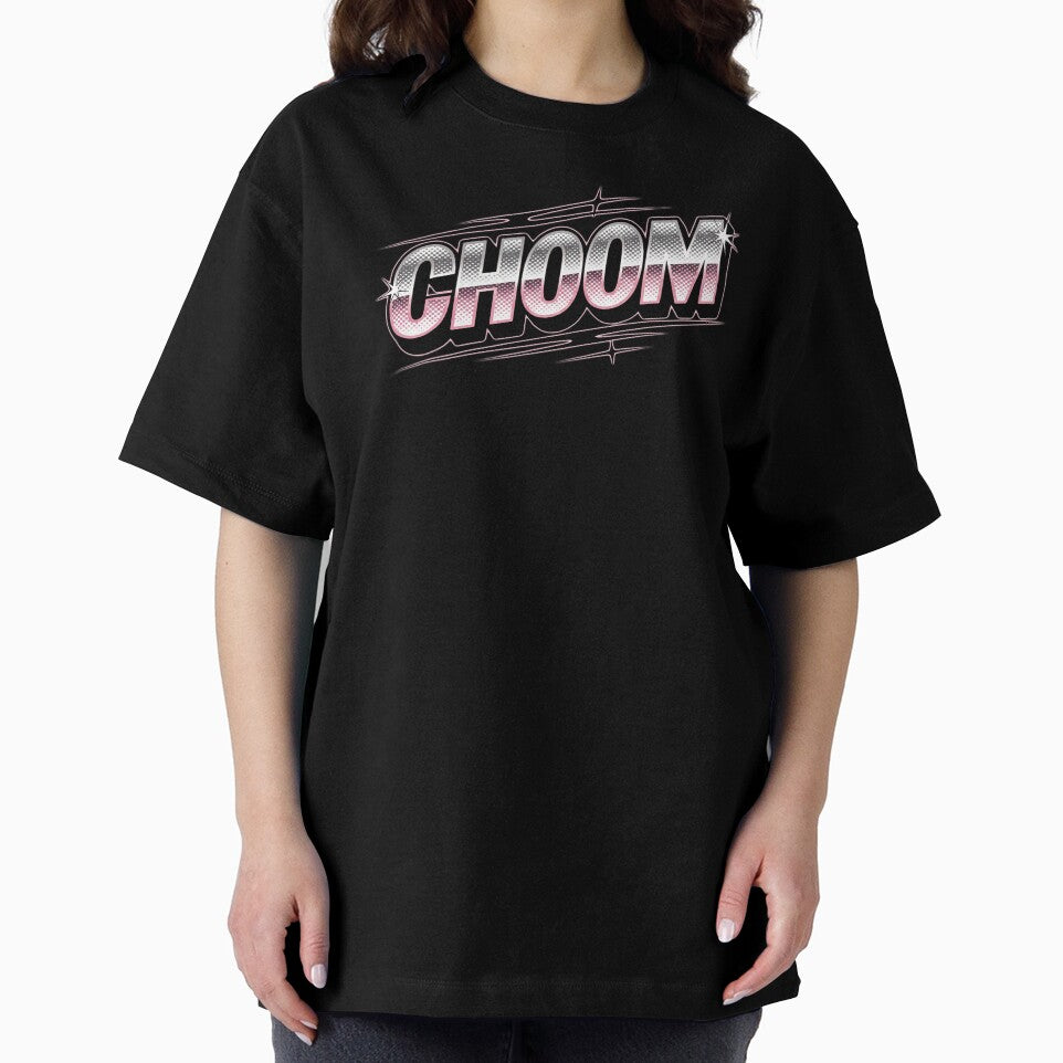 Choom Retro Chrome Typography Kpop Street Aesthetic by Meivelle