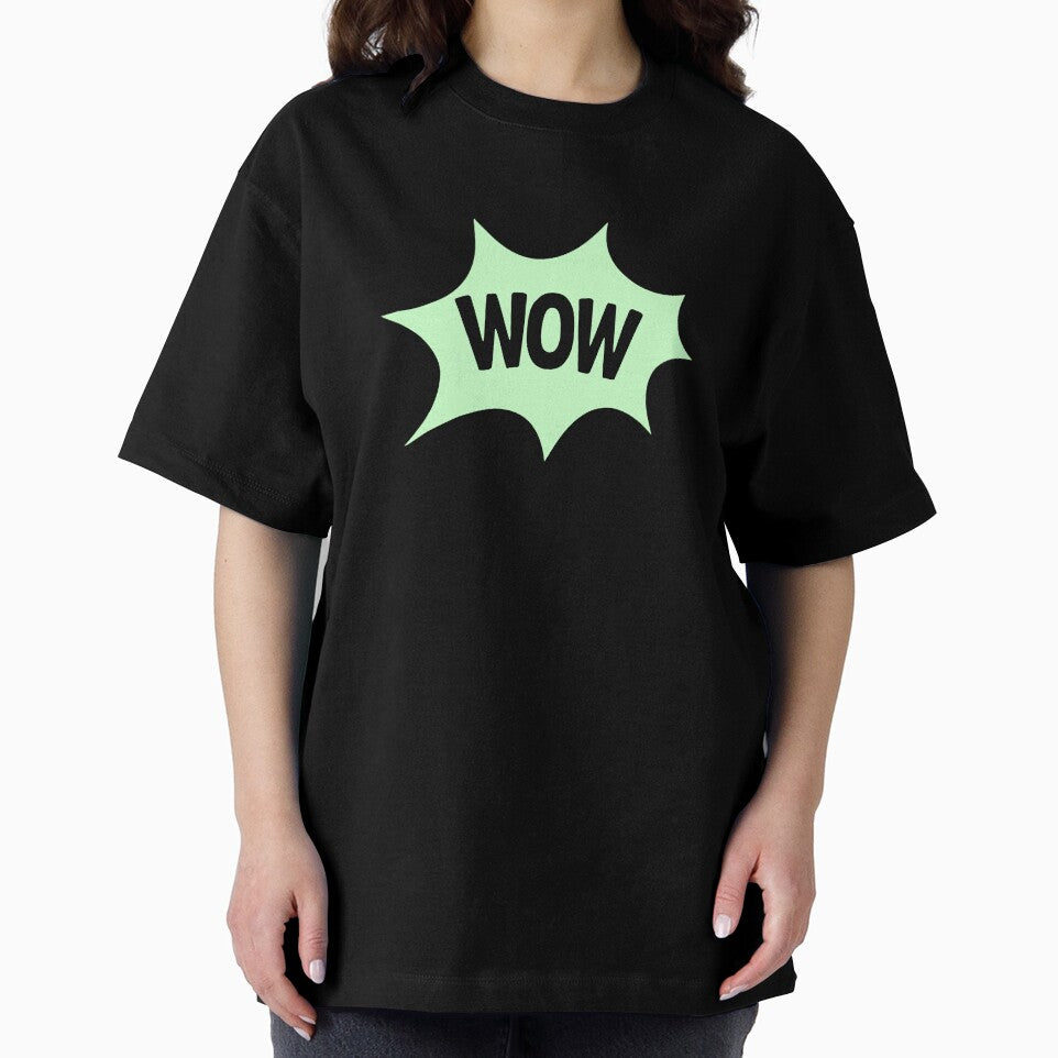 Minimalist comic statement featuring the word "WOW" in a striking speech bubble shape. by New Vision by ToMz