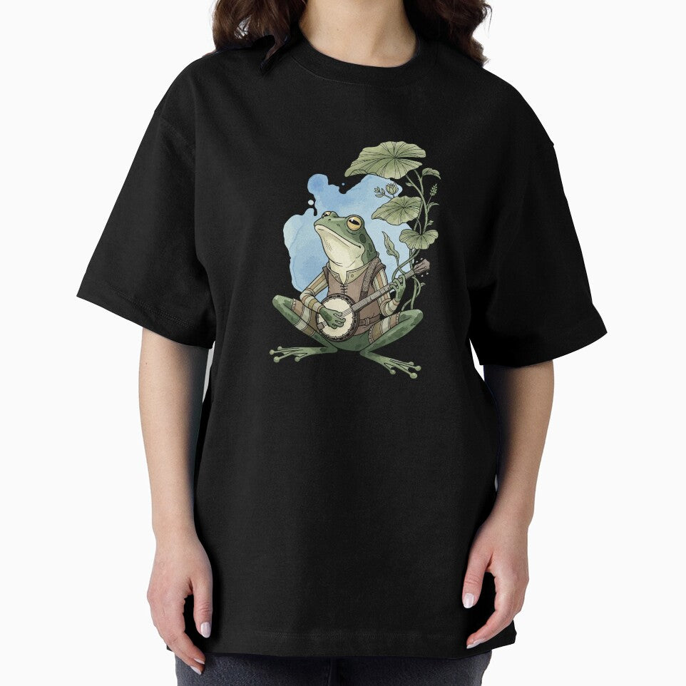 Cute Frog Playing Banjo Aesthetic by StudioJohan