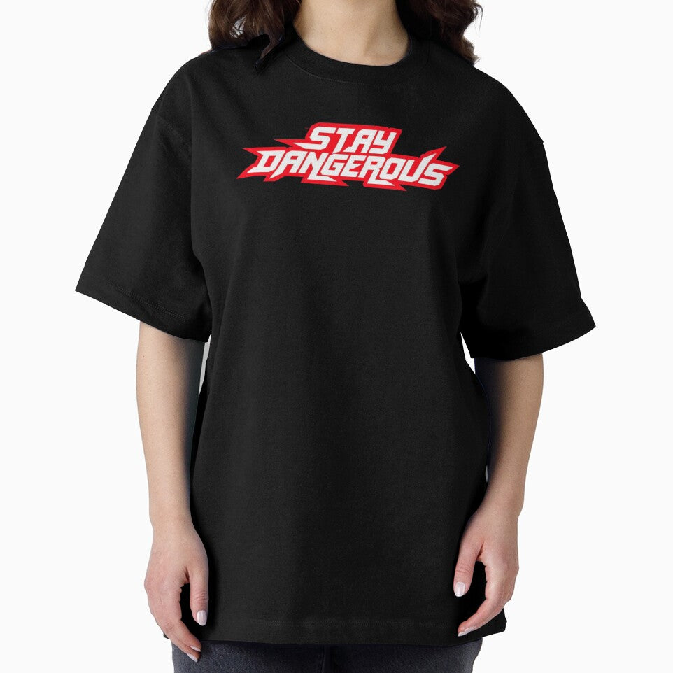 Stay Dangerous Bold Typography • Red & White Streetwear Graphic • High‑Impact Design by Bright Nest Studio