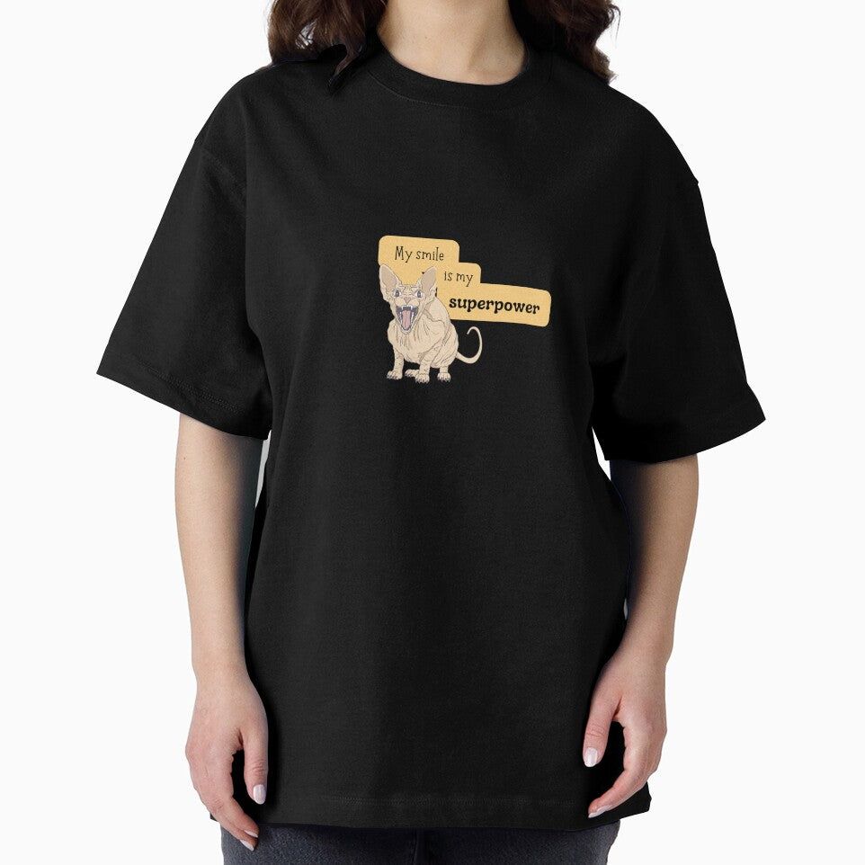 My Smile is My Superpower Positive Affirmation Cat by WickedLibrary