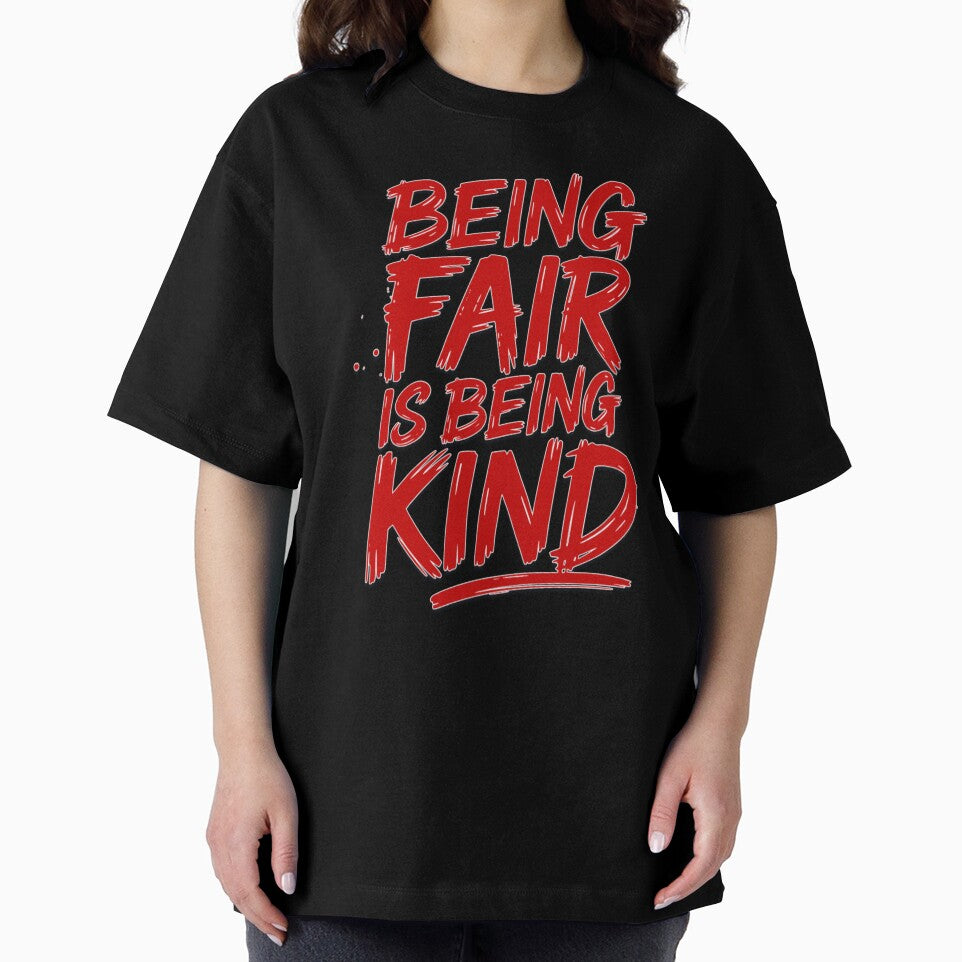 Being Fair Is Being Kind Bold Red Motivational Typography by NSB-Design