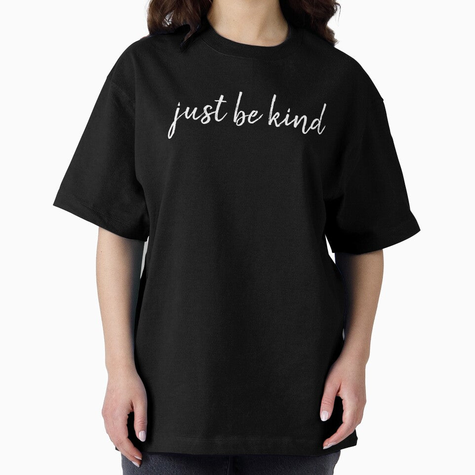 Just be kind - white on black by jesscargill
