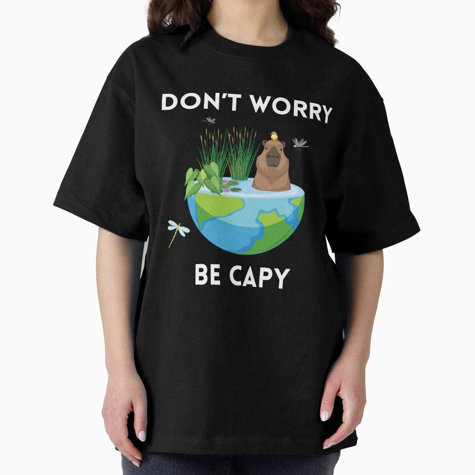 Funny Don't Worry Be Capy Cute Capybara Exotic Crazy Rodents by MagicSD Designs