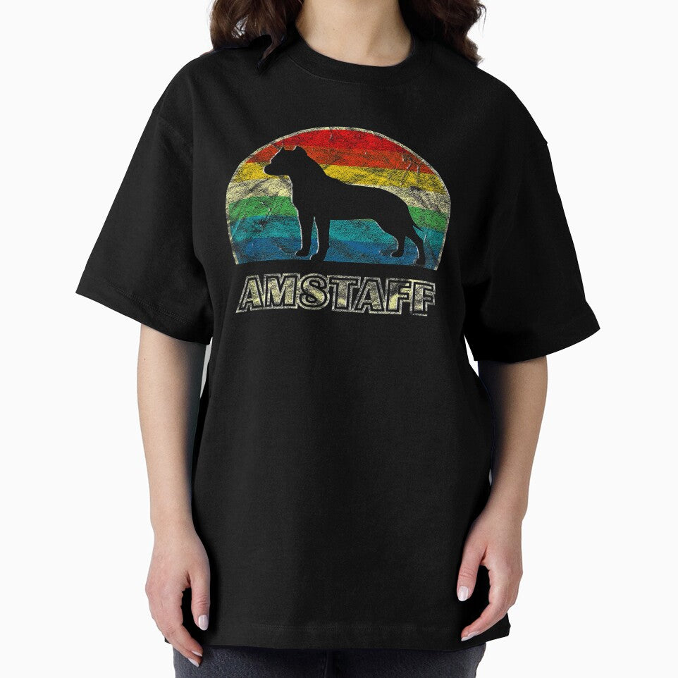 Amstaff Vintage Style Dog Love Tee Gift Love by BargerStore