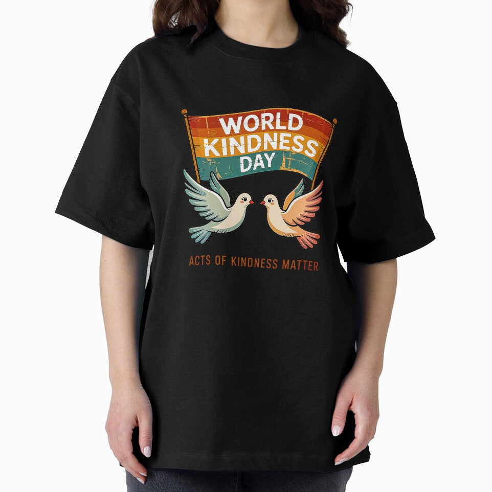 Vintage World Kindness Day Retro Doves Love Design by Amanda's Factory