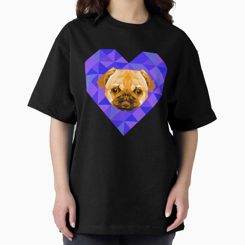 Geometric Pug - Pastel Retro 70's by NoMatterLab