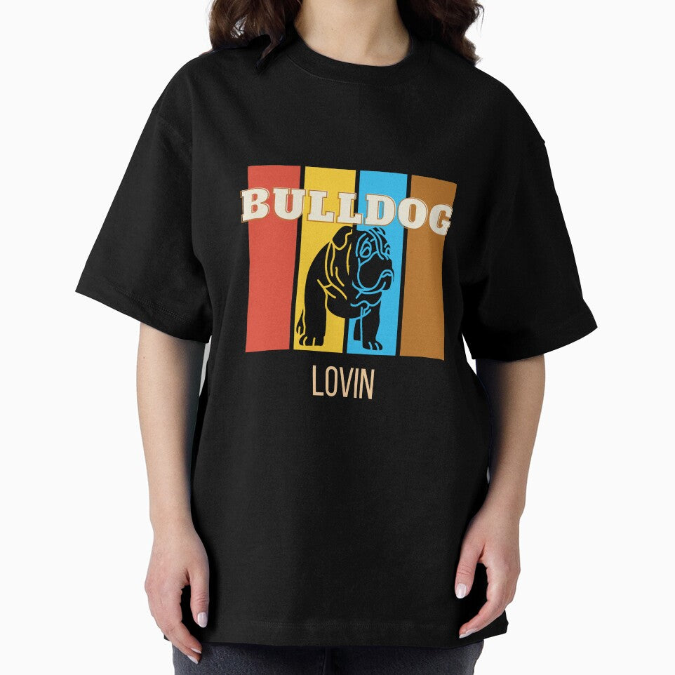 Retro Stripes Bulldog lovin by ArtofMac