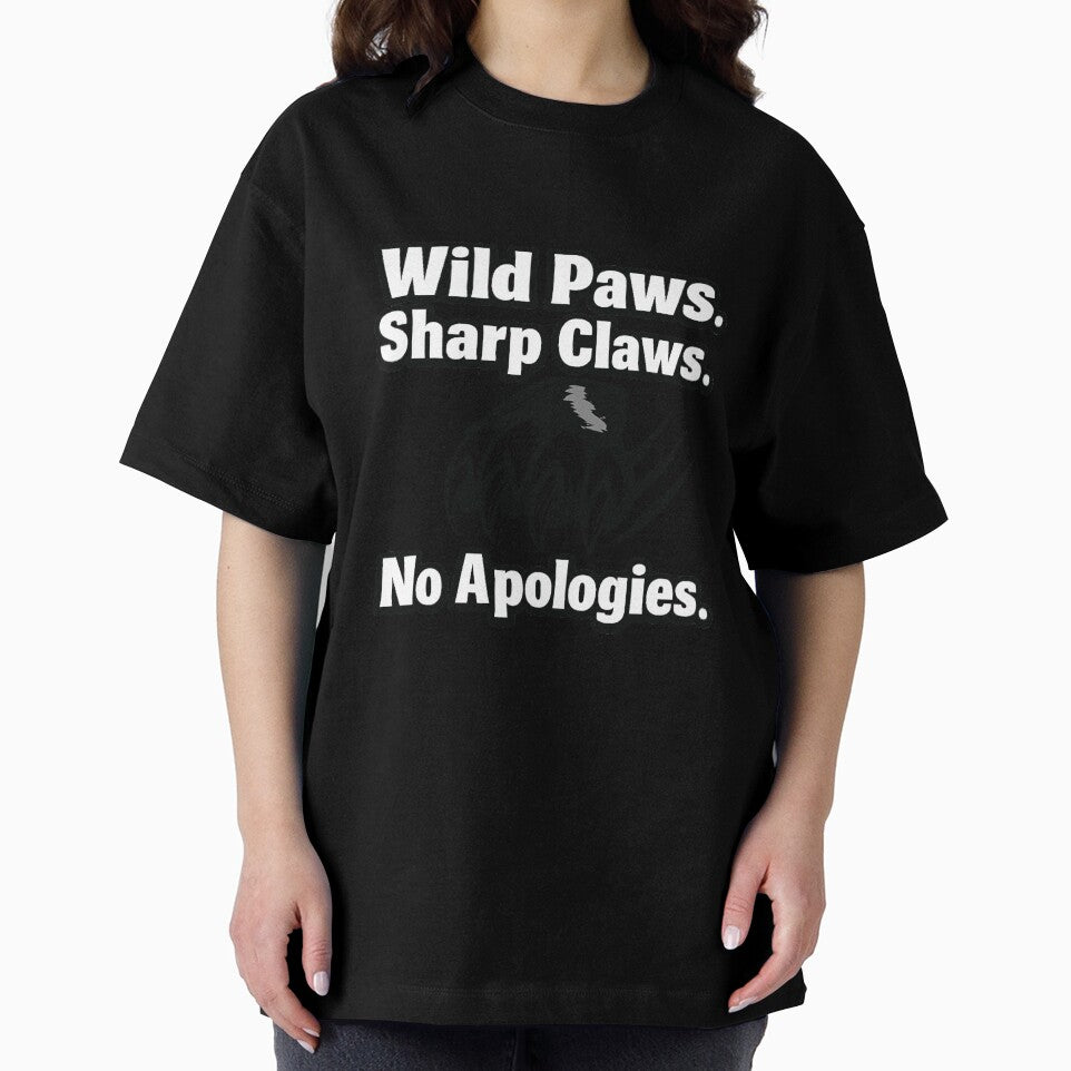 Wild Paws Sharp Claws Typography Quote by Wild Paw Sketch
