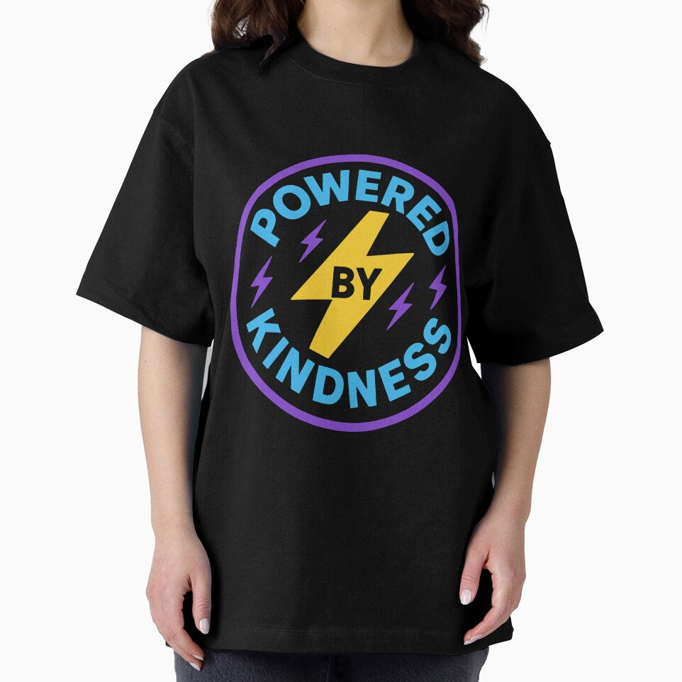 Powered by Kindness Lightning Bolt Retro Graphic Badge by CitySpoken