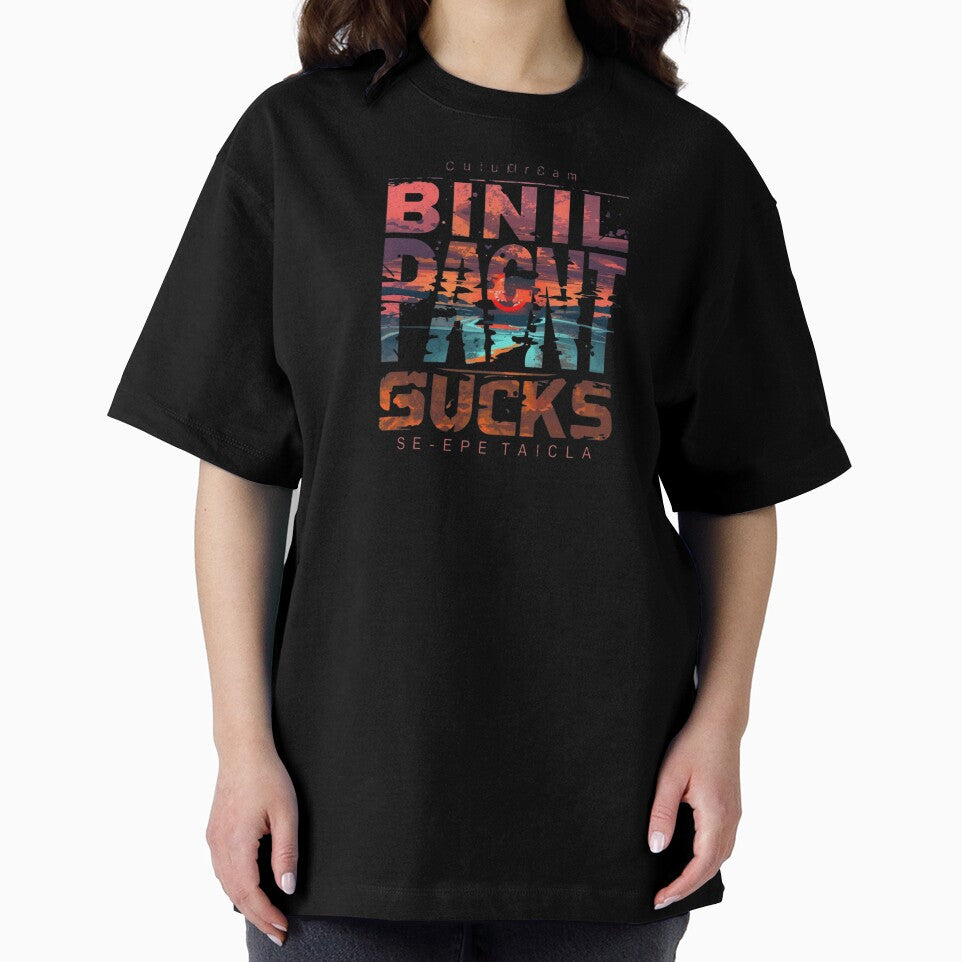 Distorted Sunset Statement – Abstract Typography Art by Joyfulfabric