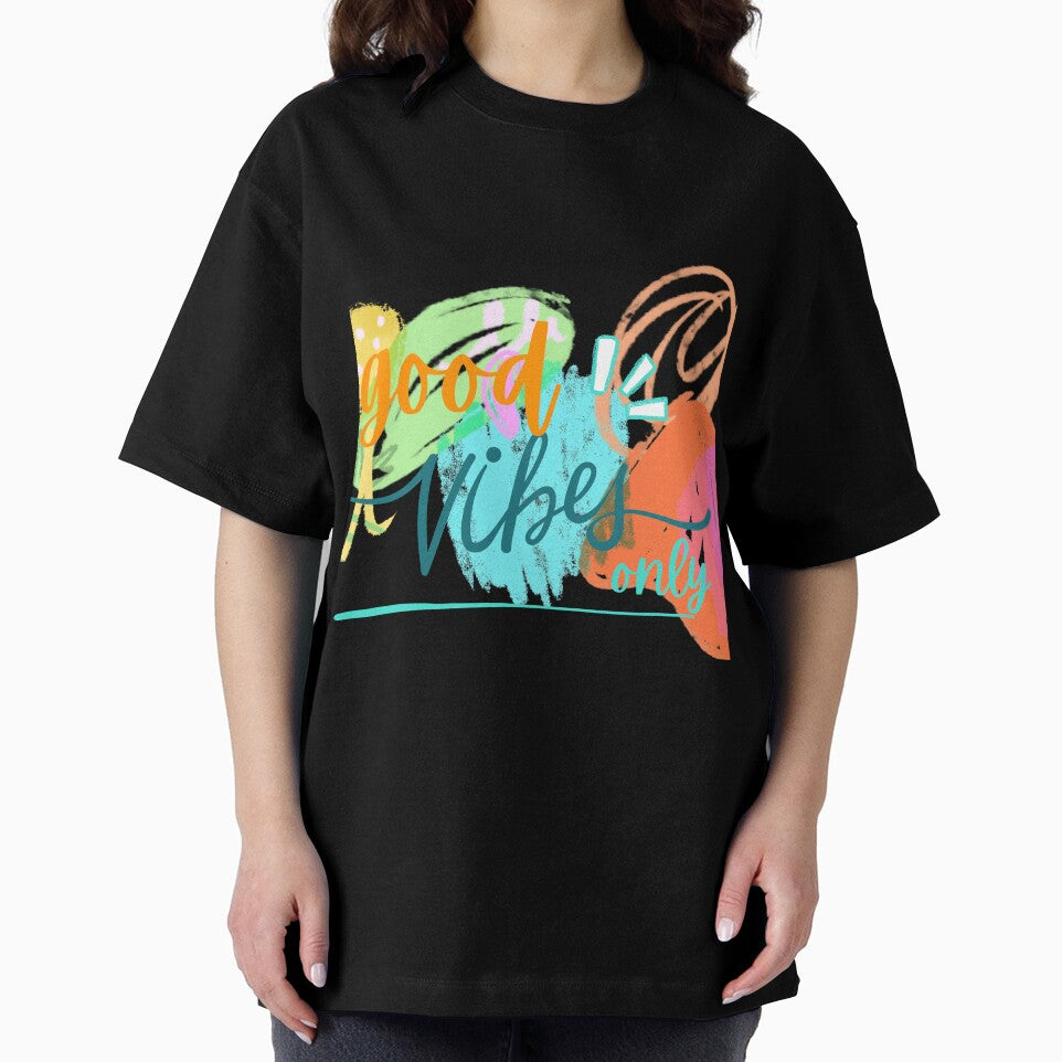 Good Vibes Only Typography Art by MotiArtTeeshop