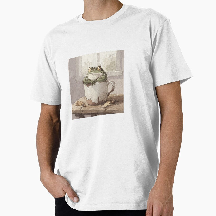 Grumpy Toad Won't Leave His Mug Funny Art by PictorialWhimsy