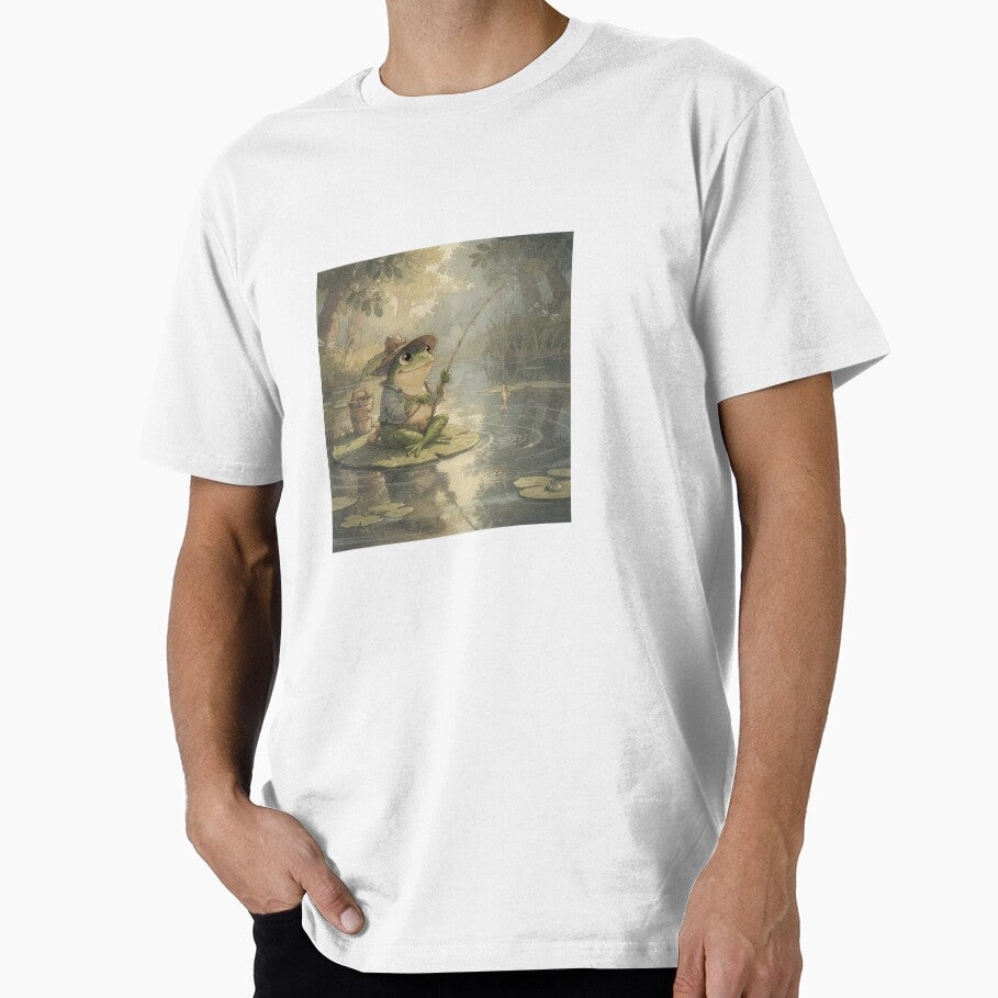 Frog Fisherman on a Lily Pad by PictorialWhimsy