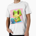 Adorable Frog Playing on his Computer, gamer, oil painting by funwaridigital