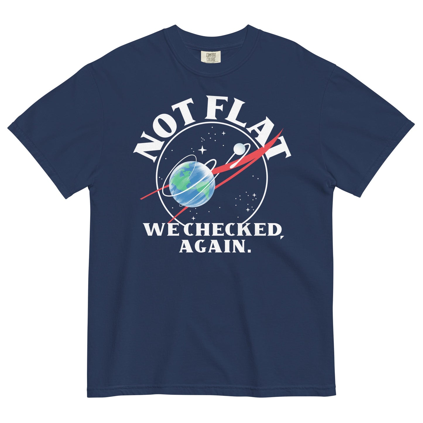 Not Flat We Checked Again Men's Relaxed Fit Tee