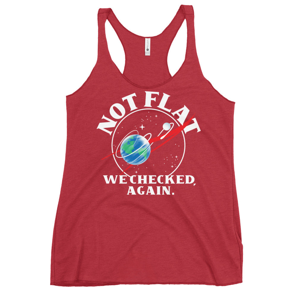 Not Flat We Checked Again Women's Racerback Tank