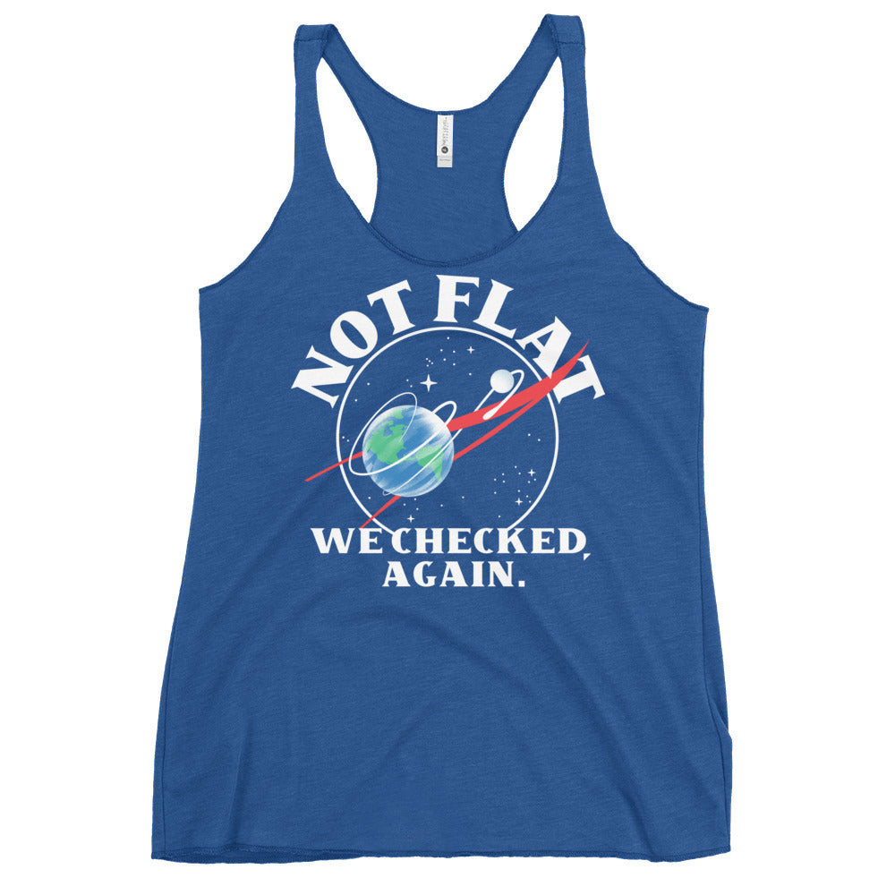 Not Flat We Checked Again Women's Racerback Tank